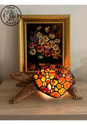 天然藍琥珀玳瑁燈 39x24x16cm