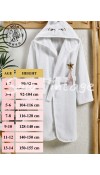 小朋友獨角獸造型連帽浴袍(白色)