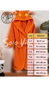 小朋友螃蟹造型連帽浴袍(橘色)