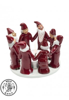 Ring of dancing Santas 7051, RED, 12x12x9CM