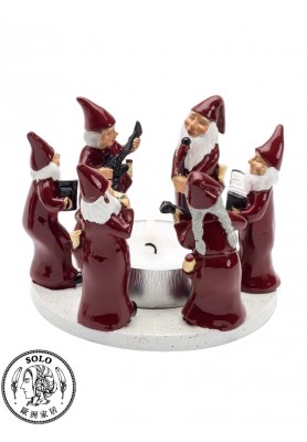 Ring Of "Rocking Santas" 7221, RED, Ø 13CM