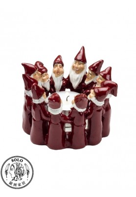 Santaring f. tealight 7404 RED, 9.5x9x7CM