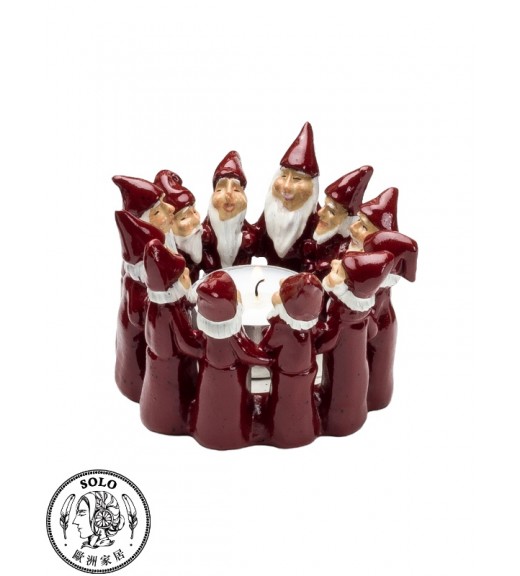 Santaring f. tealight 7404 RED, 9.5x9x7CM