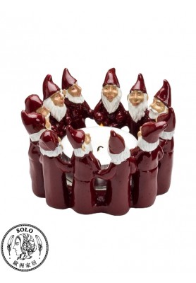 Santaring f. large tealight 7405, RED, 12x12x7CM
