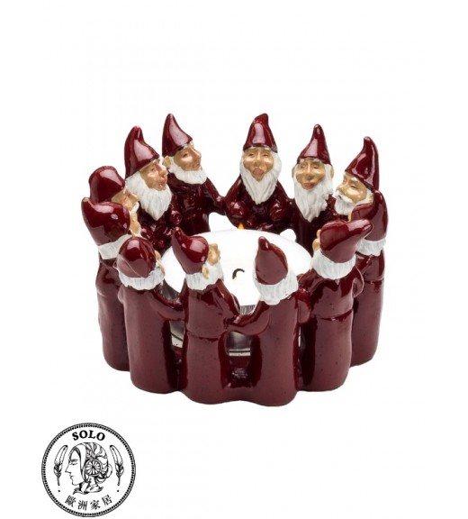 Santaring f. large tealight 7405, RED, 12x12x7CM
