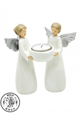 Two Angels f. tealight 1236, 16x9x15CM