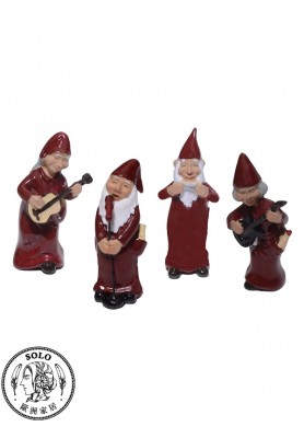 Rocking Santas mini (single) 1045, RED, 4.5x3.5x8.5CM