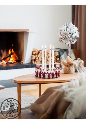 Advent candleholder 7053, RED, 23x23x8.5CM