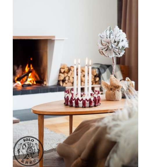 Advent candleholder 7053, RED, 23x23x8.5CM