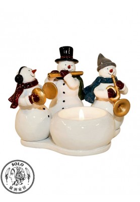 Snowmen f. tealight candle 1093, 12x10x9.5CM