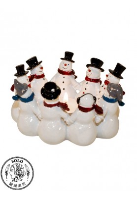Snowmen in a ring for tealightcandle, 1096, 11x10x6.5CM