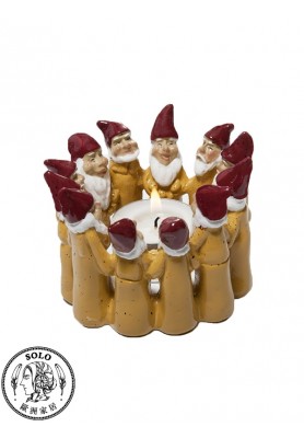 Santaring for tealight 7490, SAFFRON, 9x9x6.5CM