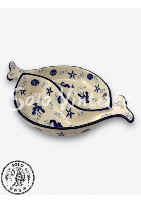 魚型分隔盤 23x15cm