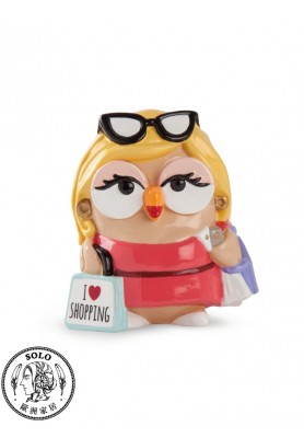 I LOVE SHOPPING存錢筒 GOOFI貓頭鷹陶偶系列 8X10