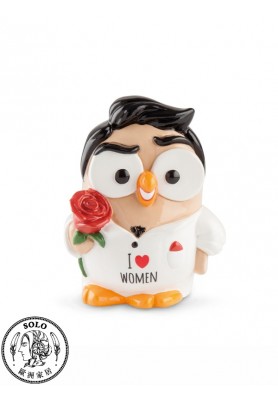 I LOVE WOMEN存錢筒 GOOFI貓頭鷹陶偶系列 8X10