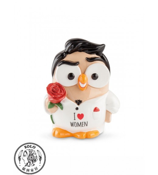 I LOVE WOMEN存錢筒 GOOFI貓頭鷹陶偶系列 8X10