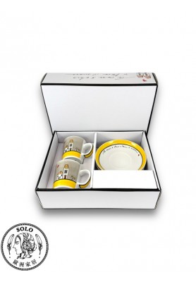 濃縮咖啡杯2件組 歐式小屋系列 黃色 100ML