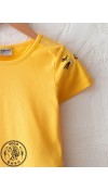 COTTON KNIT DRESS - MID YELLOW