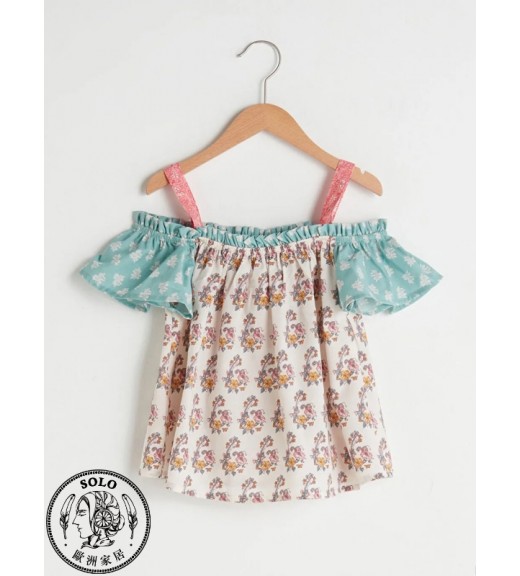 COTTON WOVEN BLOUSE - ECRU PRINTED