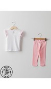 COTTON KNIT BLOUSE+LEGGINGS - OPTIC WHITE