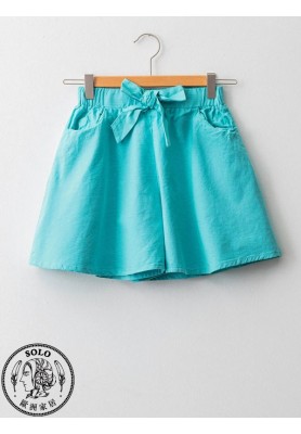 COTTON WOVEN SHORTS - AQUA GREEN