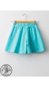 COTTON WOVEN SHORTS - AQUA GREEN