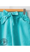 COTTON WOVEN SHORTS - AQUA GREEN