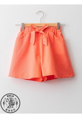 COTTON WOVEN SHORTS - CORAL