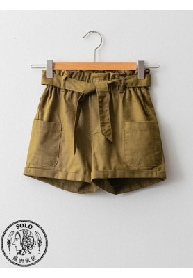 COTTON WOVEN SHORTS - KHAKI