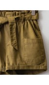 COTTON WOVEN SHORTS - KHAKI