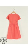 COTTON KNIT DRESS - CORAL