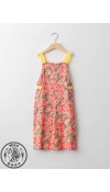 COTTON KNIT OVERALLS - CORAL PRINTED