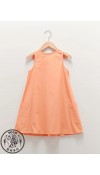 COTTON WOVEN DRESS+HAIRBAND - LIGHT CORAL