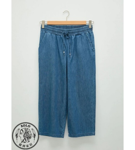 COTTON WOVEN CAPRIS - MID RODEO