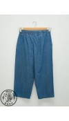 COTTON WOVEN CAPRIS - MID RODEO
