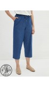 COTTON WOVEN CAPRIS - MID RODEO