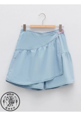 COTTON WOVEN SHORT SKIRT - LIGHT RODEO