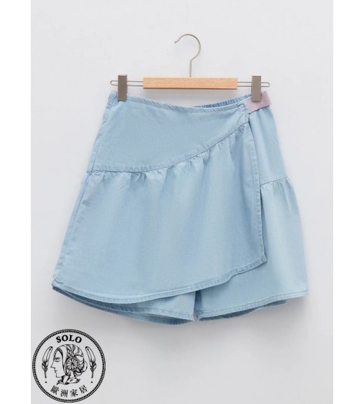 COTTON WOVEN SHORT SKIRT - LIGHT RODEO