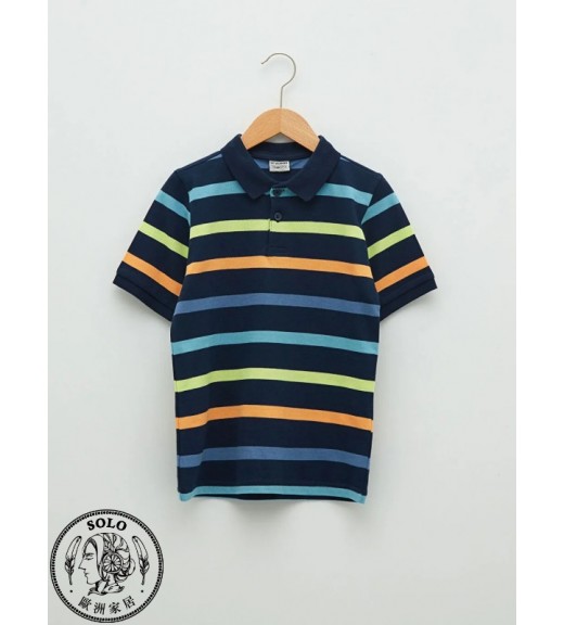 COTTON KNIT TSHIRT - NAVY STRIPED
