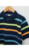 COTTON KNIT TSHIRT - NAVY STRIPED