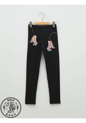 COTTON KNIT LEGGINGS - NEW BLACK