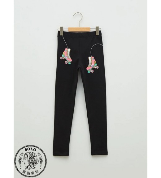 COTTON KNIT LEGGINGS - NEW BLACK