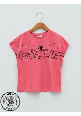 COTTON KNIT TSHIRT - MID PINK