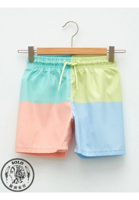 POLYESTER WOVEN SHORTS - MINT GREEN PRINT