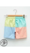 POLYESTER WOVEN SHORTS - MINT GREEN PRINT