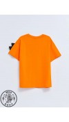COTTON KNIT TSHIRT - BRIGHT ORANGE