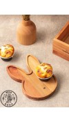 土耳其製木質兔子造型點心盤 15x20CM