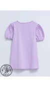 COTTON WOVEN BLOUSE+SKIRT - LILAC