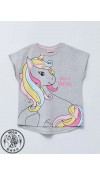 POLYESTER KNIT TSHIRT+LEGGINGS - GREY MELANGE