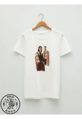 COTTON KNIT TSHIRT - ECRU